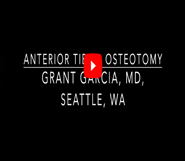 Dr. Garcia demonstrates his anterior tibial osteotomy technique